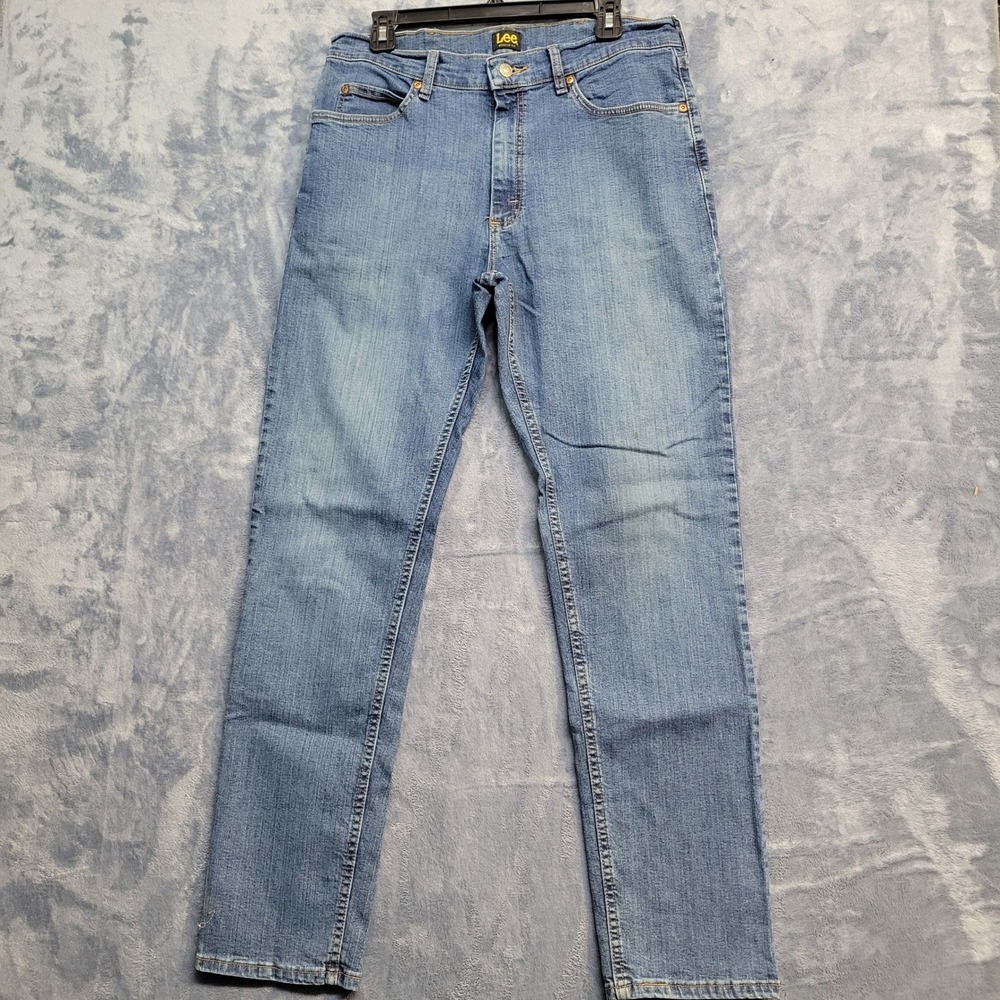 Lee Regular Fit Men's Jeans Size 34x34 Light Wash Denim Casual Everyday